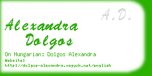 alexandra dolgos business card